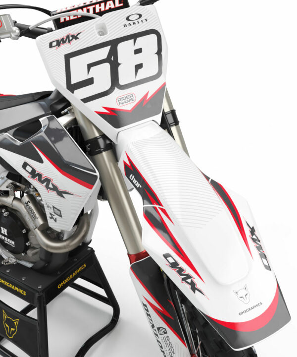 Kit déco motocross Husqvarna - Enigma - Blanc Rouge 2