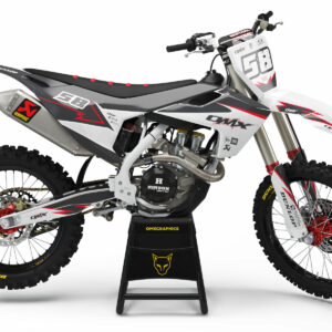Kit déco motocross Husqvarna - Enigma - Blanc Rouge