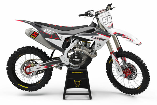Kit déco motocross Husqvarna - Enigma - Blanc Rouge