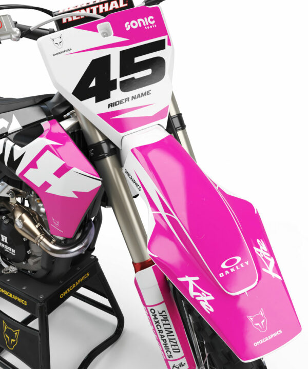 Kit déco motocross Husqvarna - Local - Rose 2