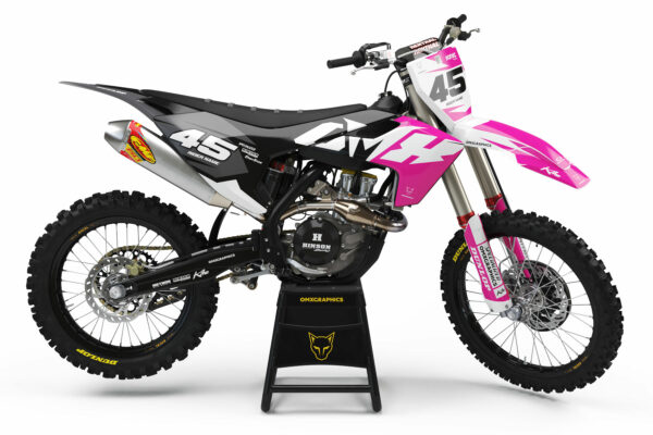 Kit déco motocross Husqvarna - Local - Rose