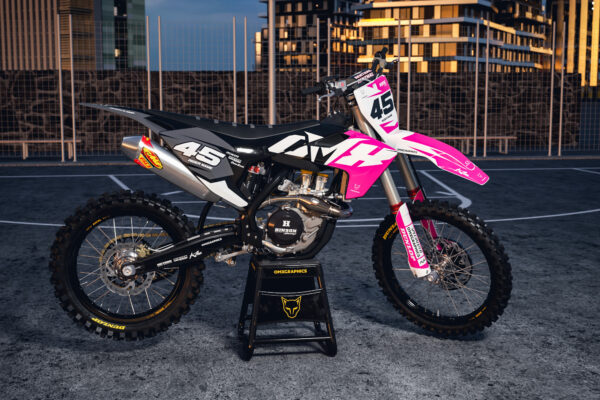 Kit déco motocross Husqvarna - Local - Rose Promo