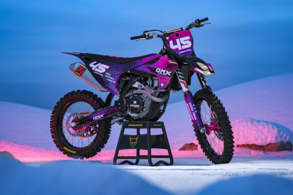 Kit déco motocross Husqvarna - Pixel - Rose Promo