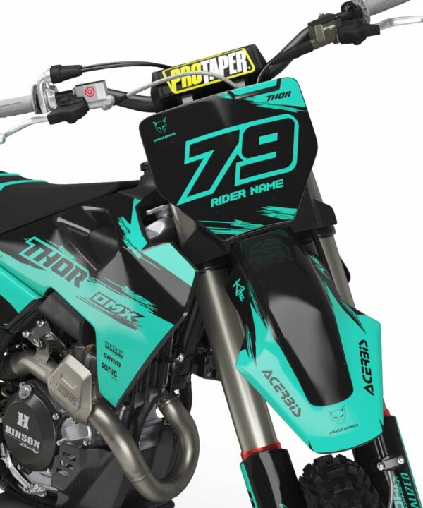 Kit déco motocross Husqvarna - Punch - Teal 2