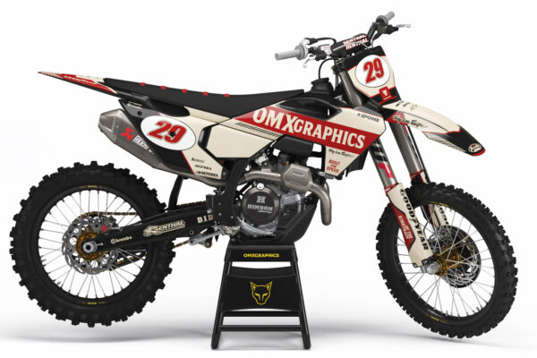 Kit déco motocross Husqvarna - Redline - Retro Beige