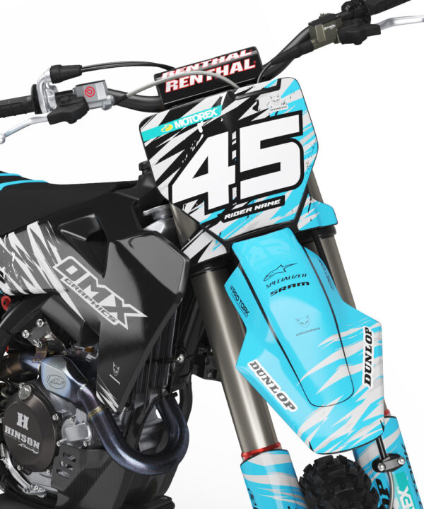 Kit déco motocross Husqvarna - Ripcore - Bleu 2