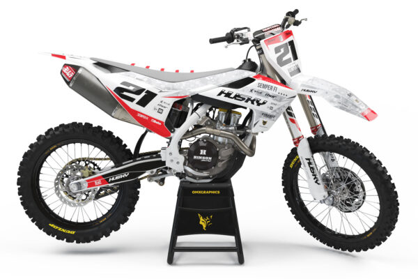 Kit déco motocross Husqvarna - Semper Fi - Blanc