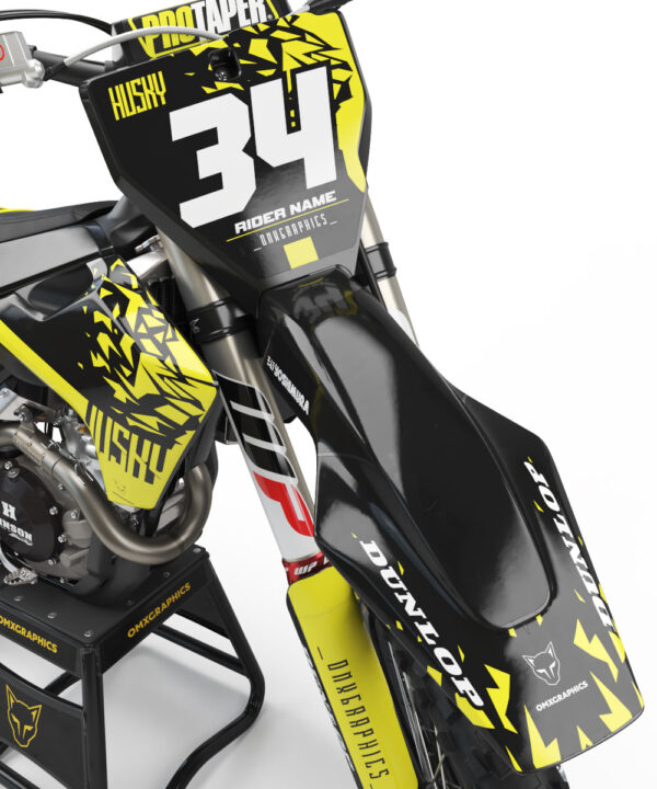 Kit déco motocross Husqvarna - Smash - Jaune 2