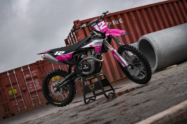Kit déco motocross Husqvarna - Vendetta - Rose Promo