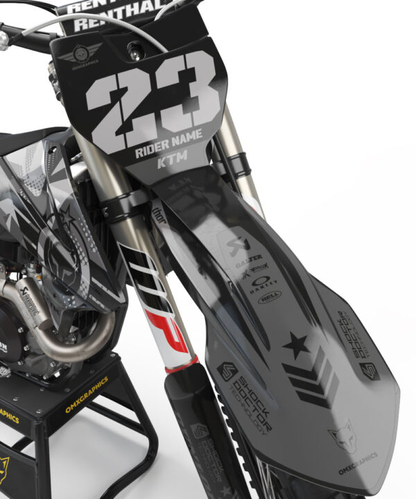 Kit déco motocross KTM - Army - Gris 2