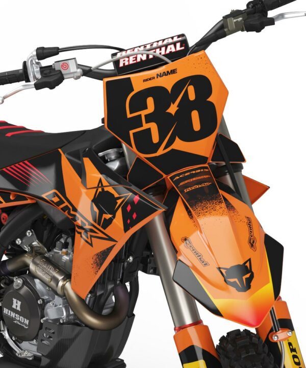 Kit déco motocross KTM - Blast - Orange Noir 2