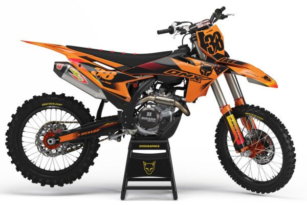 Kit déco motocross KTM - Blast - Orange Noir