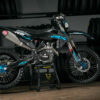 Kit déco motocross KTM - Carbon - Bleu Promo