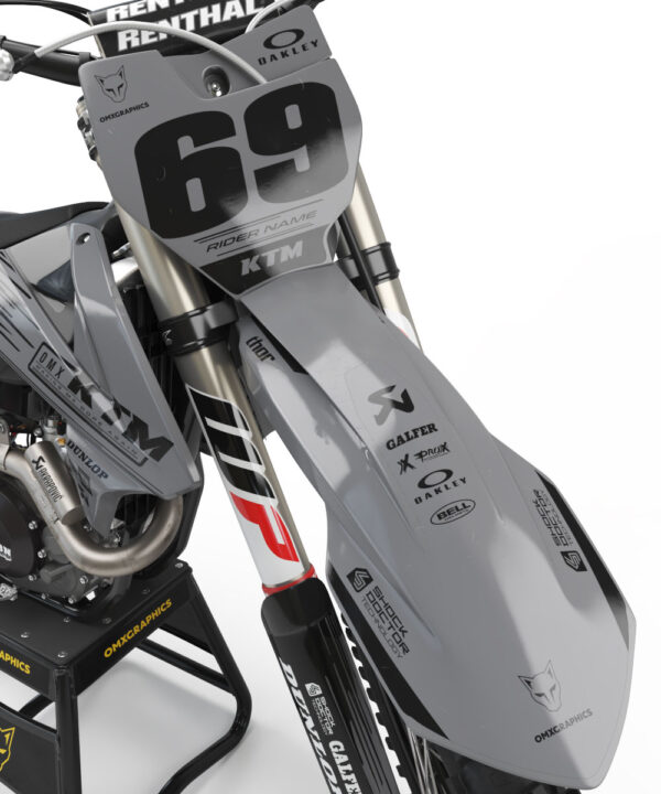 Kit déco motocross KTM - Comet - Gris 2