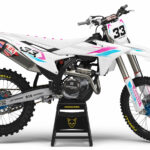 Kit déco motocross KTM - Glitch - Rose Bleu