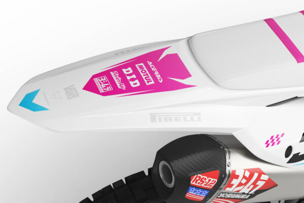 Kit déco motocross KTM - Glitch - Rose Bleu 3