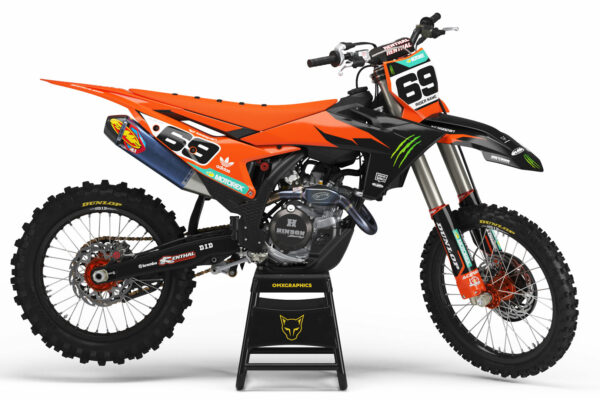 Kit déco motocross KTM - Monster - Noir