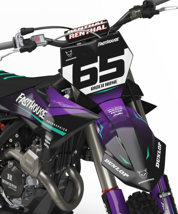 Kit déco motocross KTM - Reckless - Violet 2