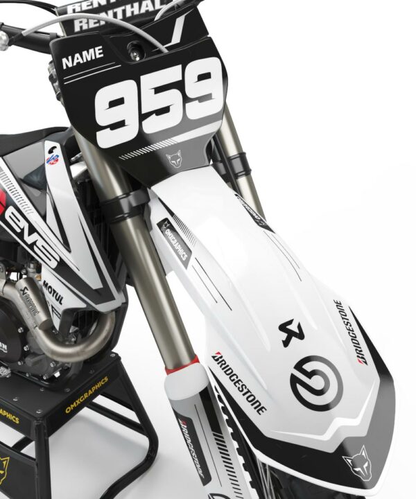 Kit déco motocross KTM - Syndicate - Blanc 2