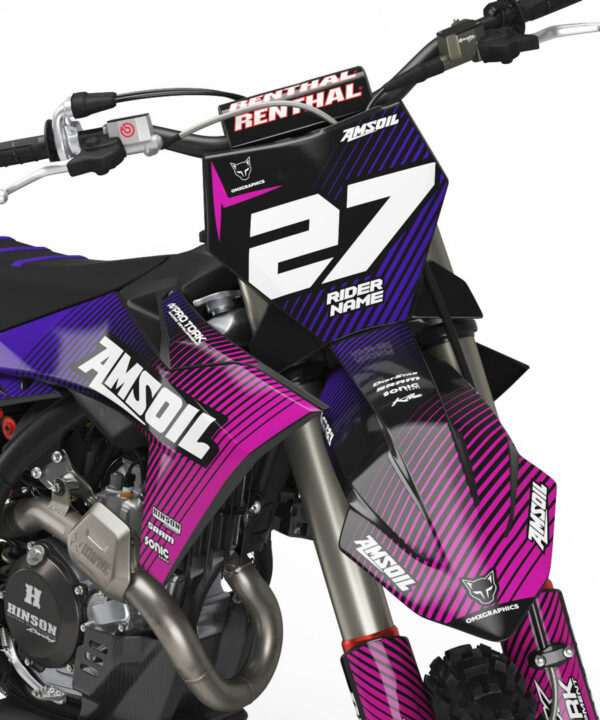 Kit déco motocross KTM - Throttle - Violet 2