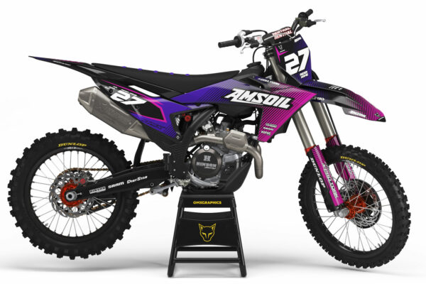 Kit déco motocross KTM - Throttle - Violet