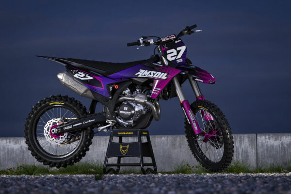 Kit déco motocross KTM - Throttle - Violet Promo