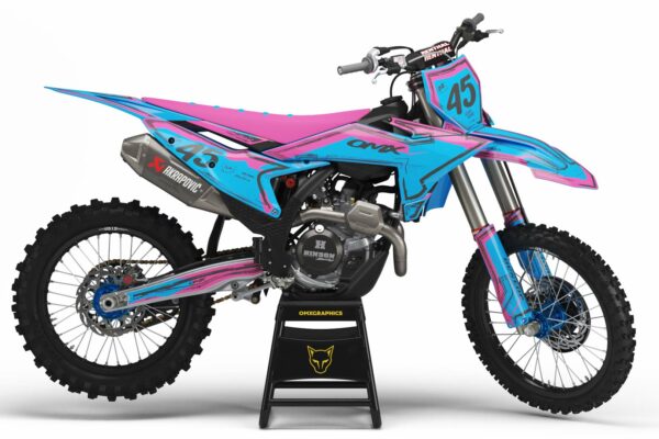 Kit déco motocross KTM - Toon - Rose Bleu