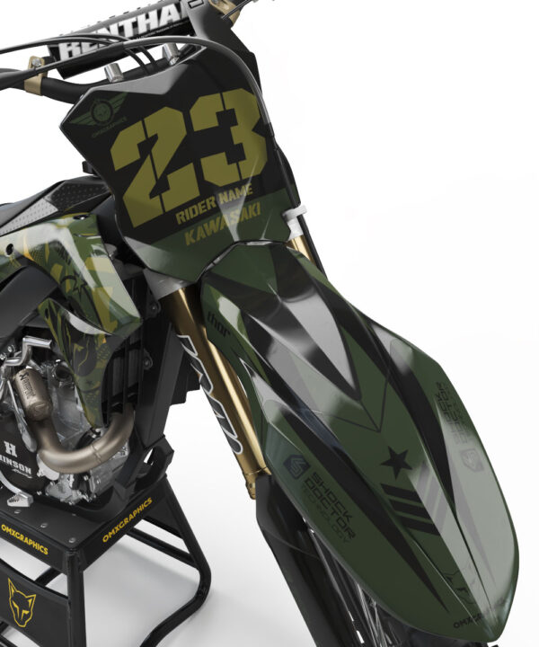 Kit déco motocross Kawasaki - Army - Camo 3