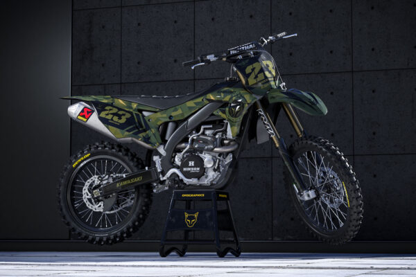Kit déco motocross Kawasaki - Army - Camo Promo
