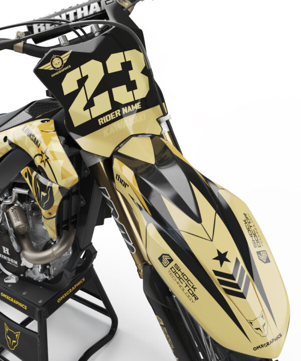 Kit déco motocross Kawasaki - Army - Sand 2