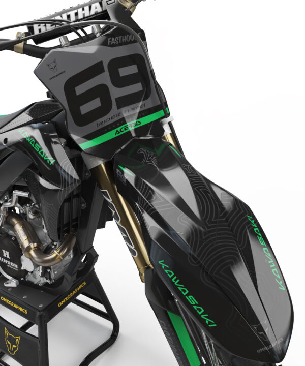 Kit déco motocross Kawasaki - Avenger - Vert 2