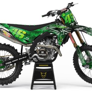 Kit déco motocross Kawasaki - Battalion - Vert