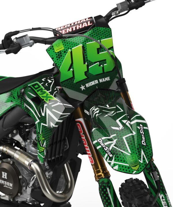 Kit déco motocross Kawasaki - Battalion - Vert 2