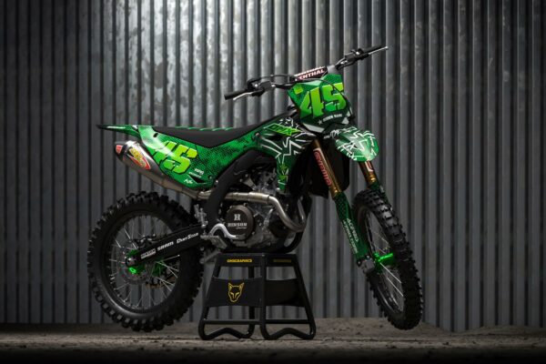 Kit déco motocross Kawasaki - Battalion - Vert Promo
