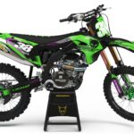 Kit déco motocross Kawasaki - Blast - Vert Noir