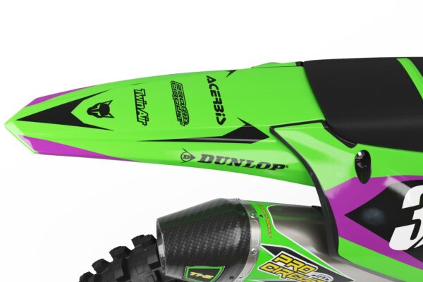 Kit déco motocross Kawasaki - Blast - Vert Noir 3