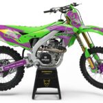 Kit déco motocross Kawasaki - Blast - Vert Violet