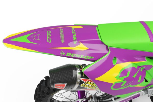 Kit déco motocross Kawasaki - Blast - Vert Violet 3