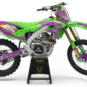 Kit déco motocross Kawasaki - Blast - Vert Violet
