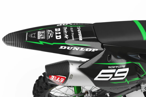 Kit déco motocross Kawasaki - Carbon 3