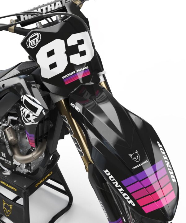 Kit déco motocross Kawasaki - Charge - Noir 2