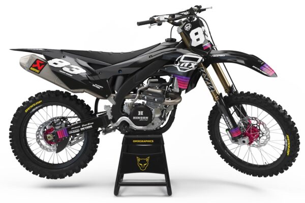 Kit déco motocross Kawasaki - Charge - Noir