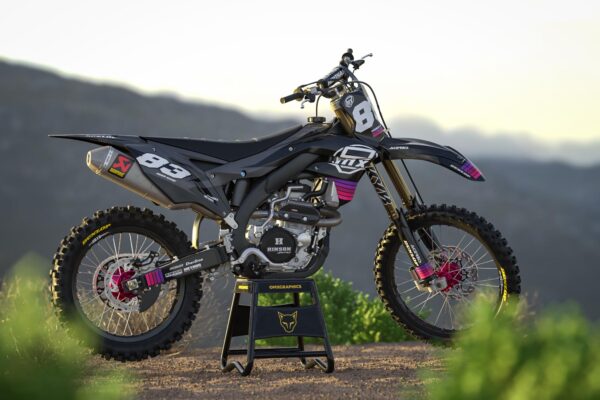 Kit déco motocross Kawasaki - Charge - Noir Promo