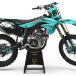 Kit déco motocross Kawasaki - Comet - Bleu