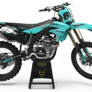 Kit déco motocross Kawasaki - Comet - Bleu