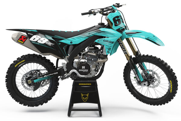 Kit déco motocross Kawasaki - Comet - Bleu