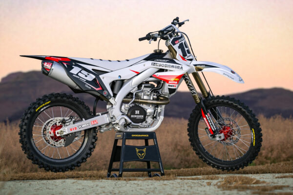 Kit déco motocross Kawasaki - Competition - Blanc Promo