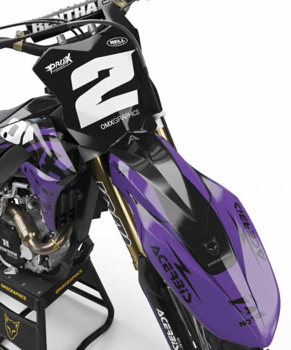 Kit déco motocross Kawasaki - Corsa - Violet 2