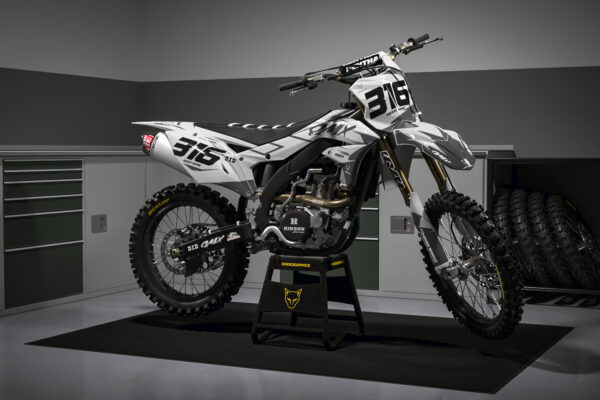 Kit déco motocross Kawasaki - Creed - Gris Promo