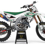 Kit déco motocross Kawasaki - Dagger - Blanc